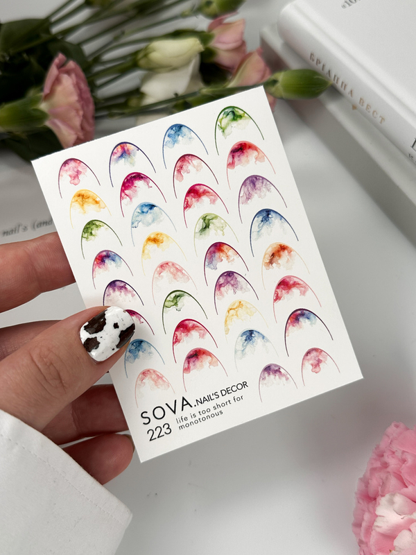 Autocolantes de água para unhas SOVADECOR 223