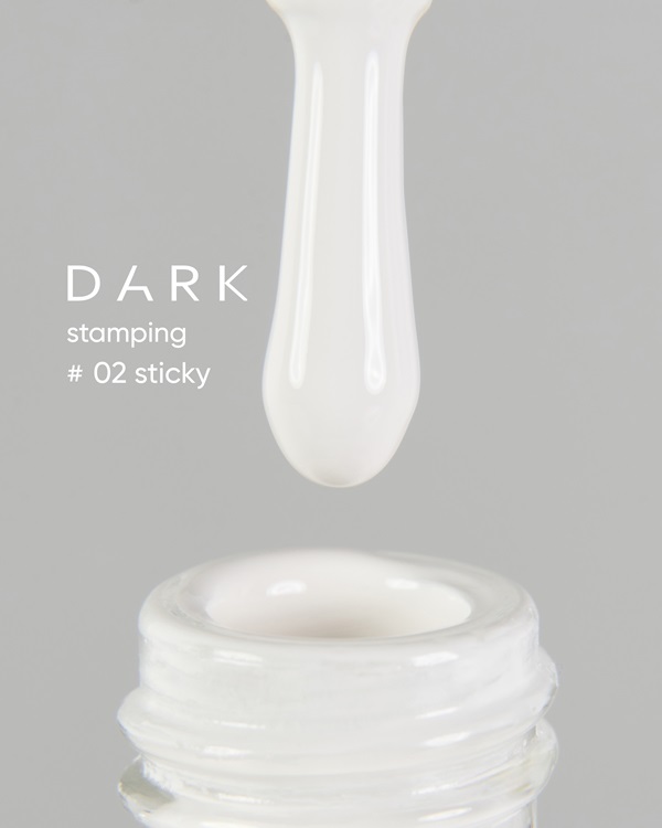 DARK Stamping polish 02, 10 ml - branco