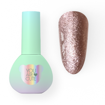 YOUARECUTE Color 111 – Verniz gel com purpurinas cobre 5 ml