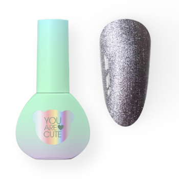 YOUARECUTE Color 103 – verniz de gel com glitter prata grafite 5 ml