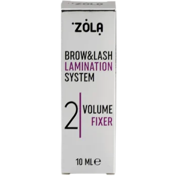 Passo 2 para laminação de pestanas e sobrancelhas ZOLA Lash&Brow LAMINATION 2 VOLUME FIXER