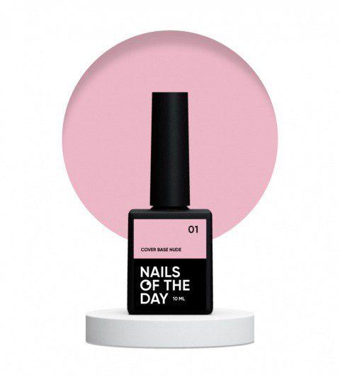 NAILSOFTHEDAY Cover Base Nude 01 – nude delicado, 10 ml