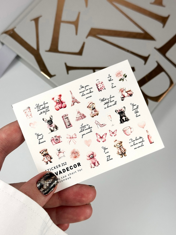 Autocolantes de água para unhas SOVADECOR 212