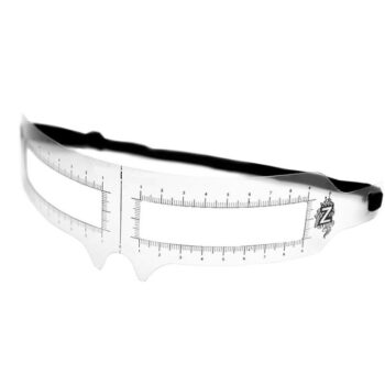 Régua ZOLA com elástico para simetria das sobrancelhas