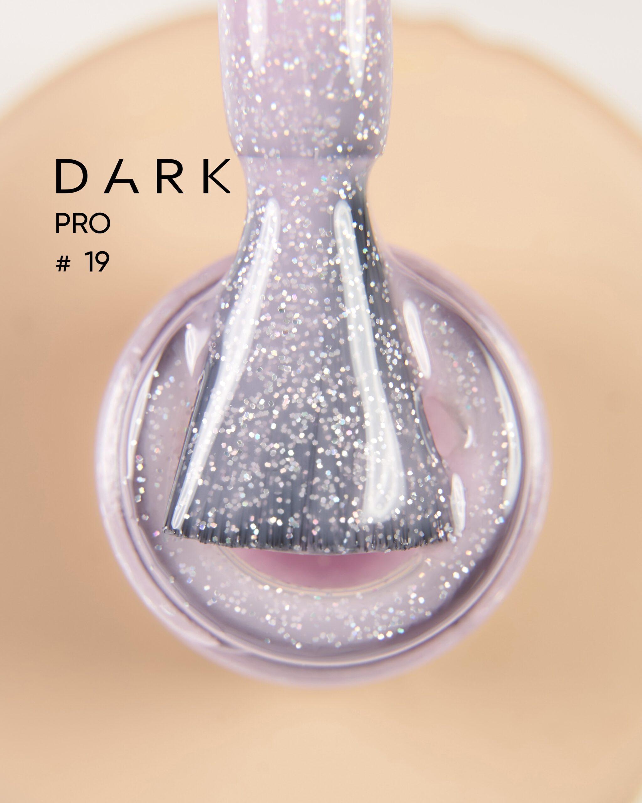 DARK PRO Base 19, 15 ml – base rosa com glitter