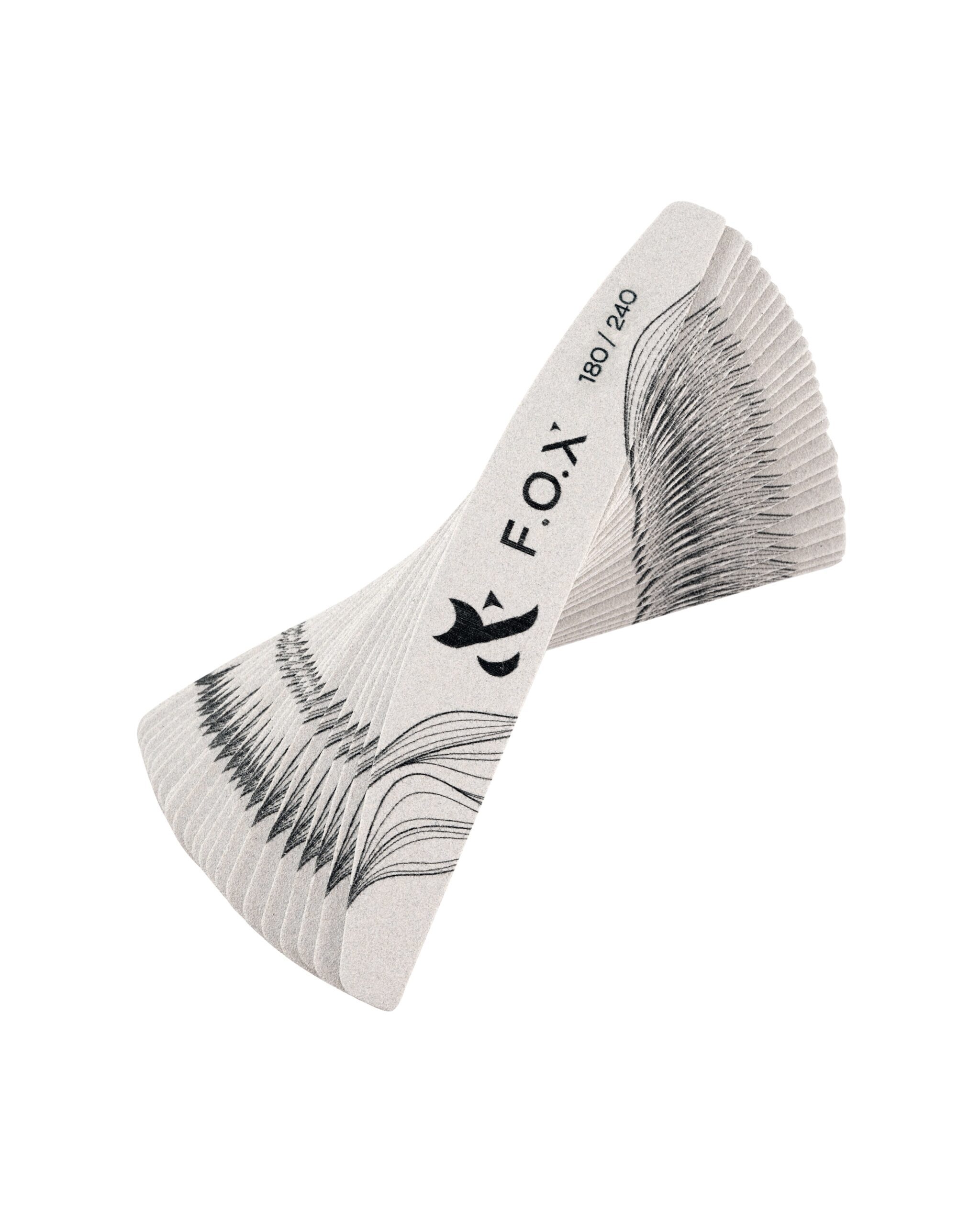 F.O.X Conjunto de limas (meia-lua) 180/240, 25 un.