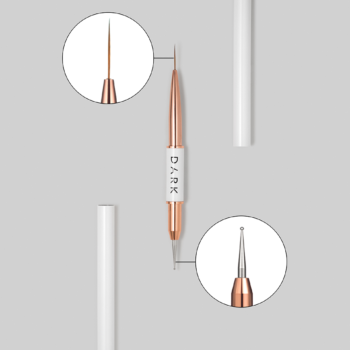 DARK pincel duplo branco (liner 13 mm + dots 1,2 mm)
