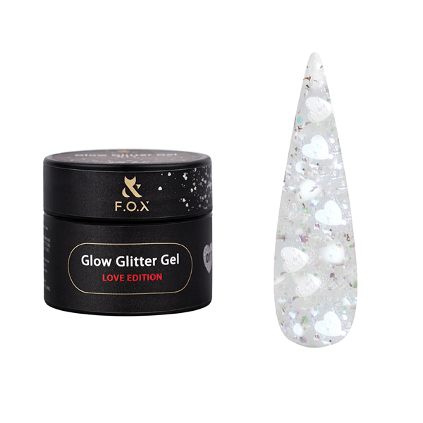 F.O.X Glow Glitter Gel Love Edition 011, 5 ml – gel de decoração