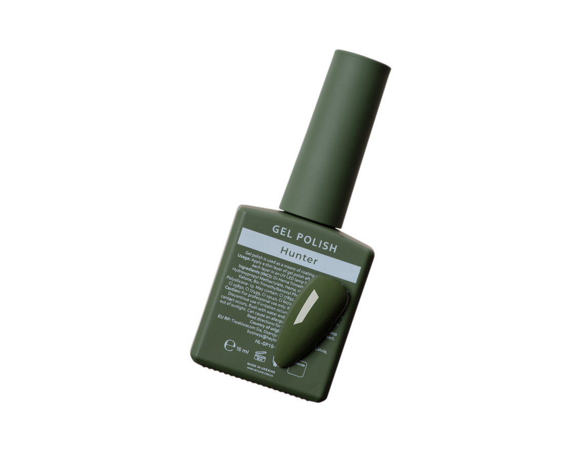 HEYLOVE Gel Polish HUNTER 15 ml – verniz gel khaki - Image 2