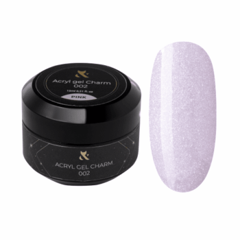 F.O.X Acryl Gel Charm Pink 002 - acrigel com brilho, 15 ml