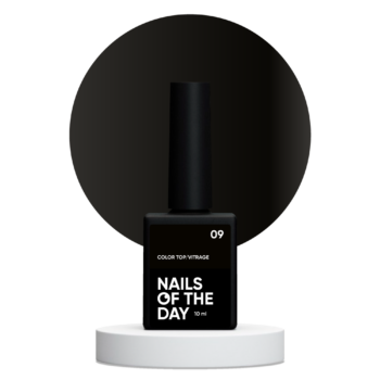 NAILSOFTHEDAY Color Top Vitrage 09, 10 ml – top vitral preto