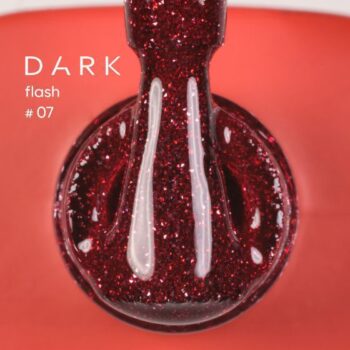 Dark Gel Polish Flash 07, 10 ml – verniz vermelho com efeito flash