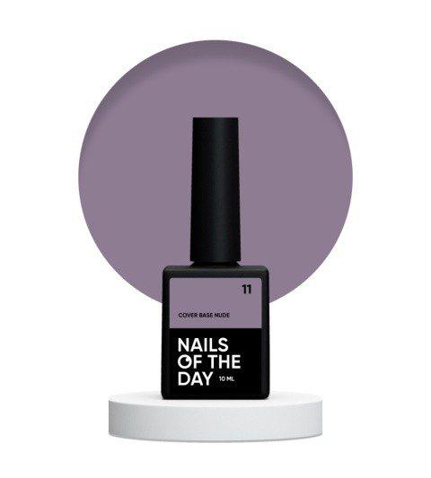 NAILSOFTHEDAY Cover Base Nude 11 – castanho-acinzentado, 10 ml