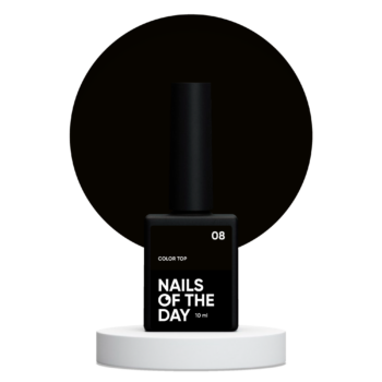 NAILSOFTHEDAY Color Top 08, 10 ml – top colorido preto