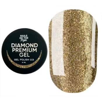 NAILSOFTHENIGHT Diamond Premium Gel 03, 5 ml – dourado