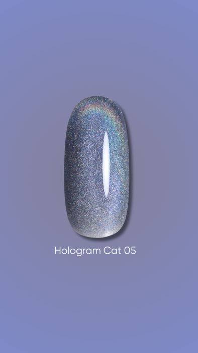 Dark gel polish Hologram cat 05, 6 ml