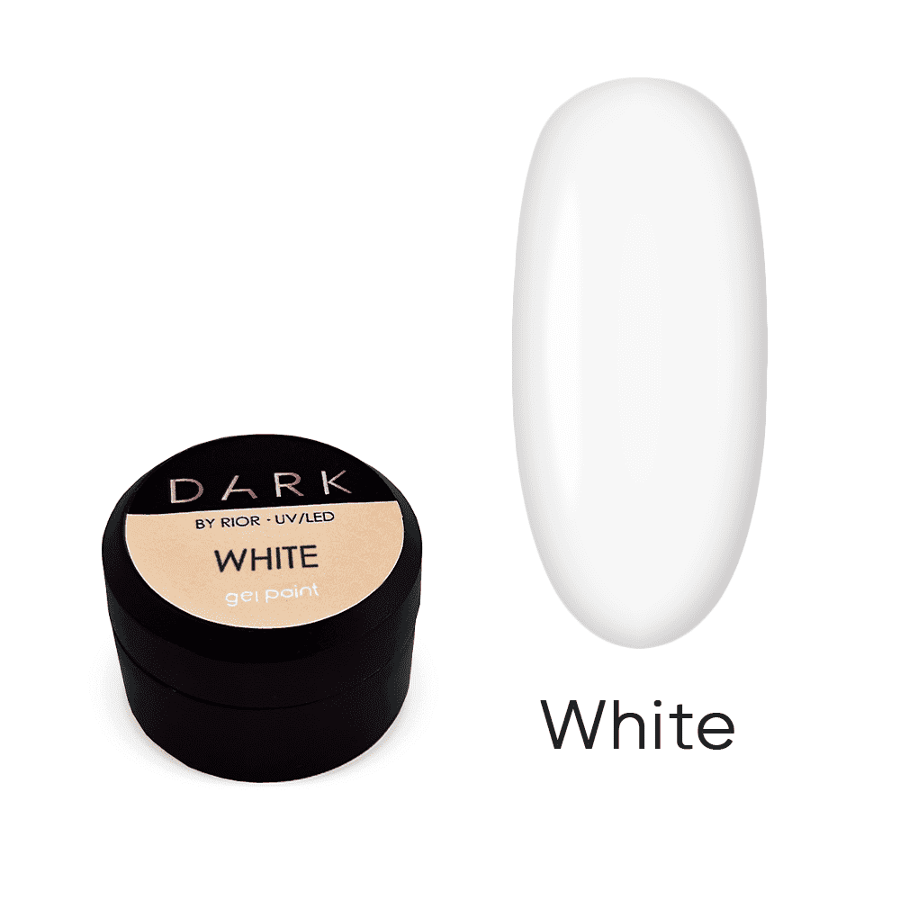 DARK WHITE GEL PAINT, 4 ml — gel para nail art