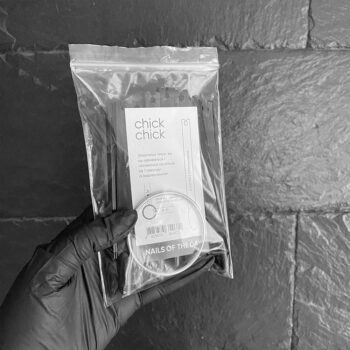 Tips em anel pretos NAILSOFTHEDAY, 50 un.