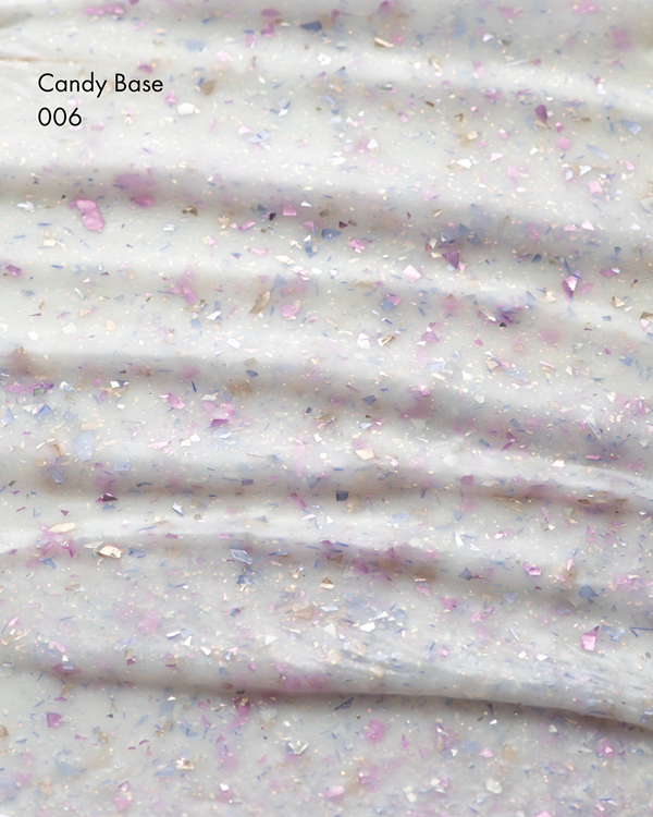 F.O.X Candy Base 006, 10 ml – base colorida com folha e glitter - Image 2