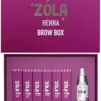 ZOLA Henna Brow Box – kit de henna para sobrancelhas e pestanas 5 g