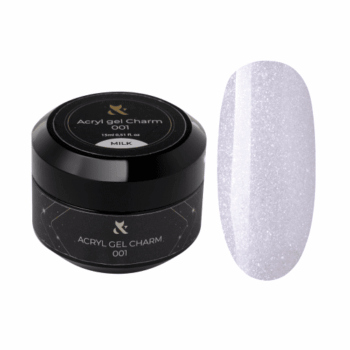 F.O.X Acryl Gel Charm Milk 001 - acrigel com brilho, 15 ml