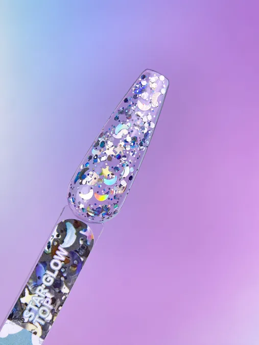 YOUARECUTE Top Star Glow 5 ml - top coat com partículas - Image 2