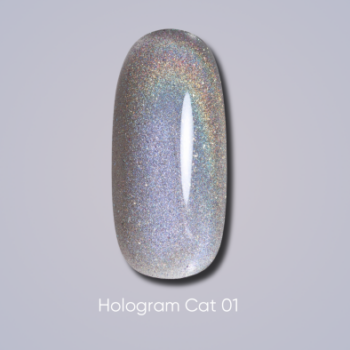 Dark gel polish Hologram cat 01, 6 ml