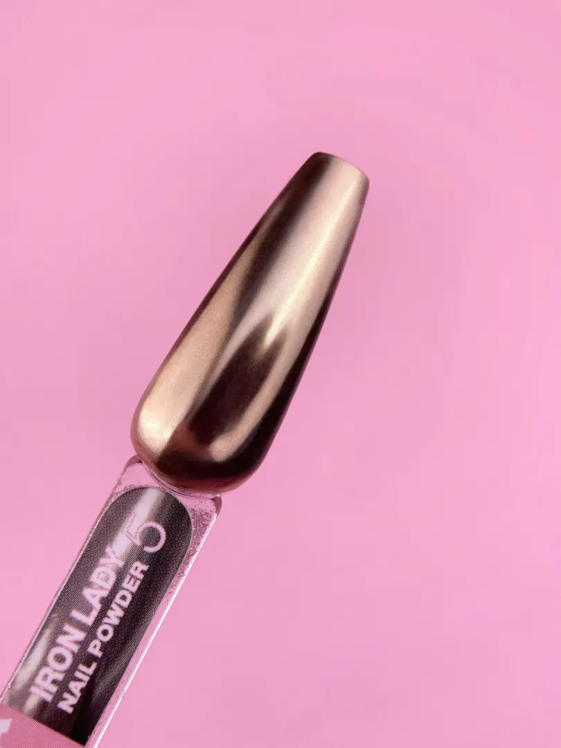 LUNAmoon IRON LADY Nail Powder Set – 6 un. pós metálicos - Image 5