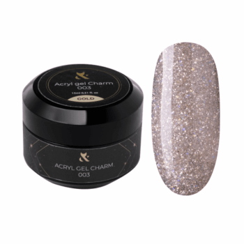 F.O.X Acryl Gel Charm Gold 003 - acrigel com brilho, 15 ml