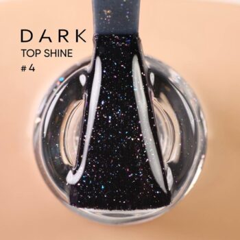 Top Dark Shine 4 com glitter fino, 10 ml