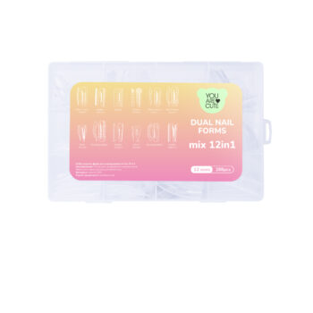 YOUARECUTE Dual Nail Forms Mix 12 in 1 – formas superiores para unhas