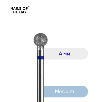 Broca diamantada NAILSOFTHEDAY – esfera azul 4 mm