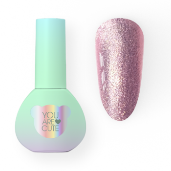 YOUARECUTE Color 108 – Verniz gel com purpurinas rosa-claro 5 ml