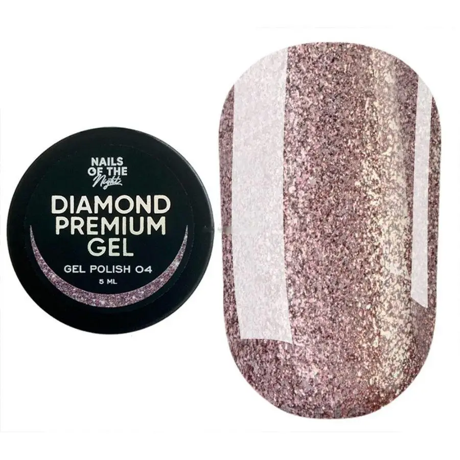NAILSOFTHENIGHT Diamond Premium Gel 04, 5 ml – rosa
