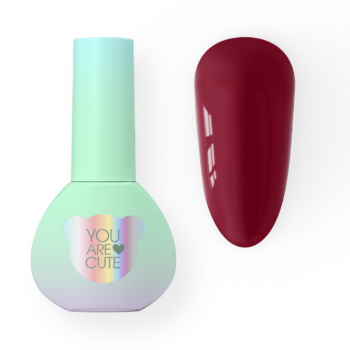 YOUARECUTE Color 86 – Verniz gel vermelho escuro (cereja) 5 ml