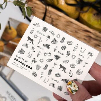 Autocolantes de água para unhas SOVADECOR 184