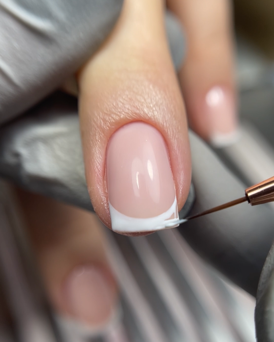 DARK pincel duplo bege (liner 11 mm + gel plano quadrado 9 mm) - Image 6