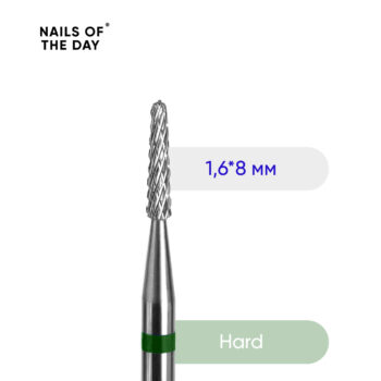 Broca de carboneto NAILSOFTHEDAY “Agulha” verde 1,6 × 8 mm