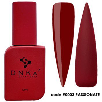 DNKa’ Cover Base 0003 Passionate, 12 ml – base vermelho escuro