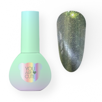 YOUARECUTE Color 113 – Verniz gel Cat Eye flash verde 5 ml