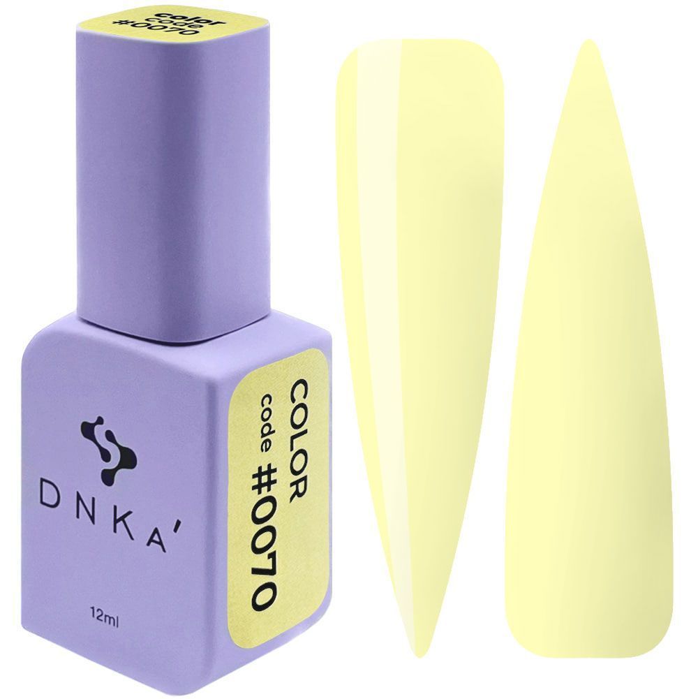 DNKa’ Gel Polish #0070 Butter, 12 ml – amarelo-claro