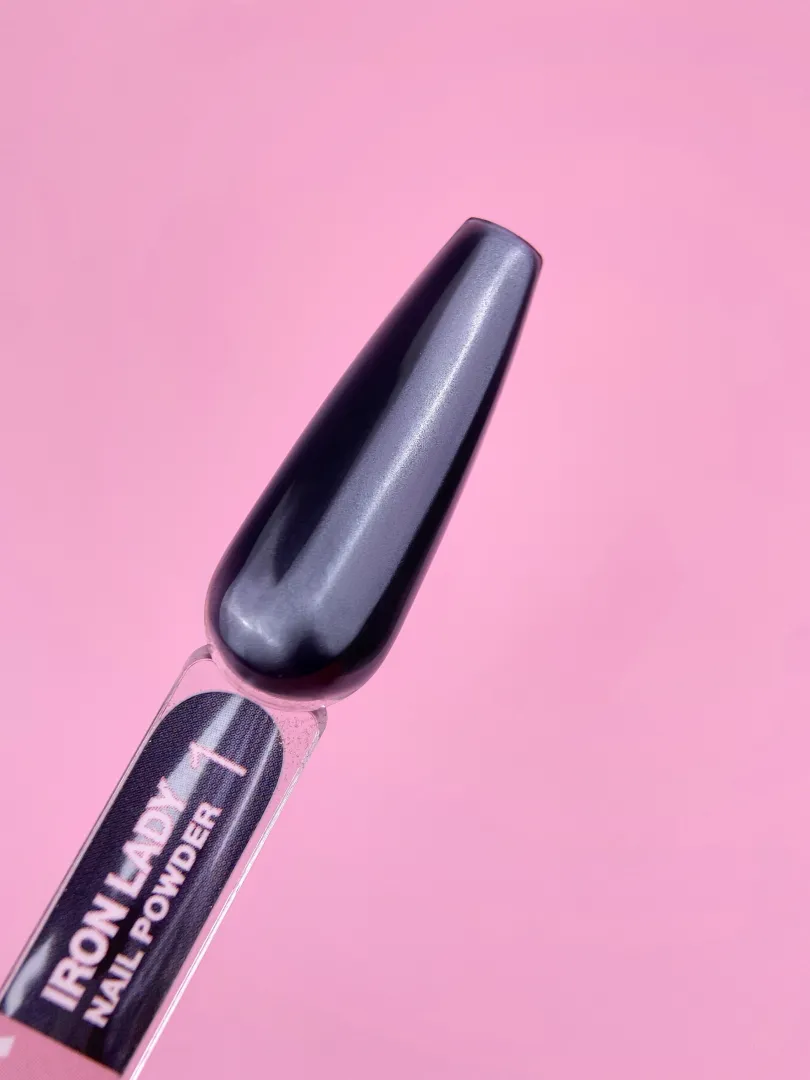LUNAmoon IRON LADY Nail Powder Set – 6 un. pós metálicos - Image 9