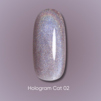 Dark gel polish Hologram cat 02, 6 ml