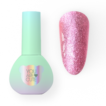 YOUARECUTE Color 109 – Verniz gel com purpurinas rosa 5 ml