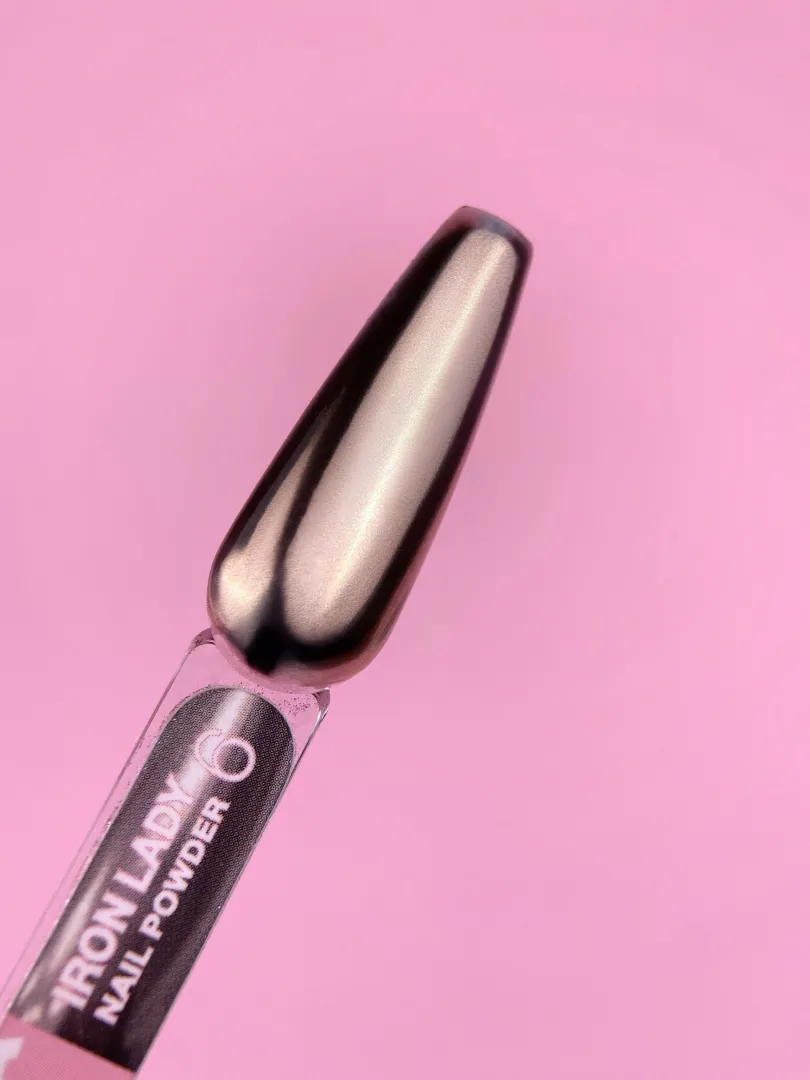 LUNAmoon IRON LADY Nail Powder Set – 6 un. pós metálicos - Image 4