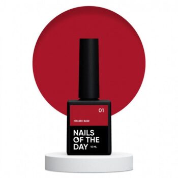 Base gel vermelha NAILSOFTHEDAY Malbec base 01, 10 ml