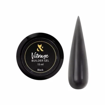 F.O.X Vitrage Builder Gel Black, 15 ml