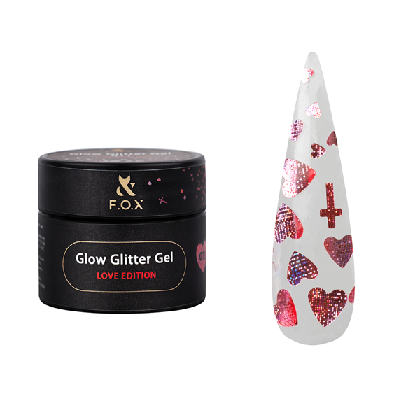 F.O.X Glow Glitter Gel Love Edition 013, 5 ml – gel de decoração