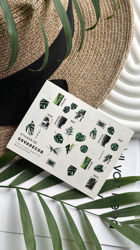 Autocolantes de água para unhas SOVADECOR 132