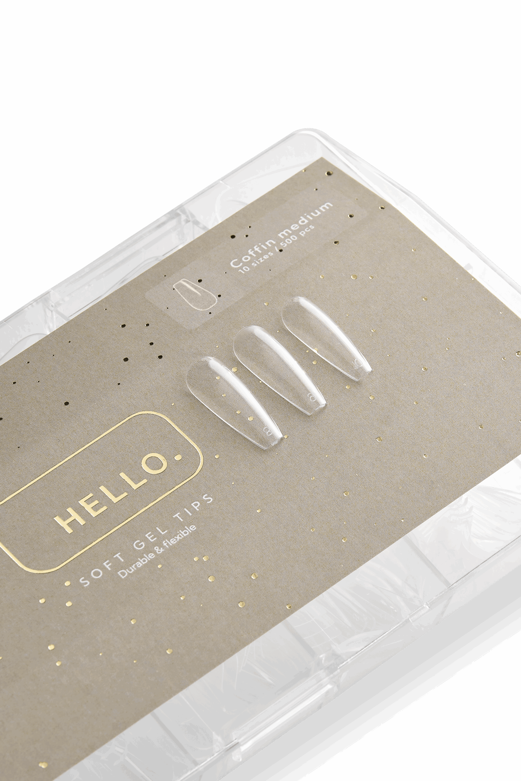 Tips de gel HEY♥ – COFFIN MEDIUM (500 pcs.)